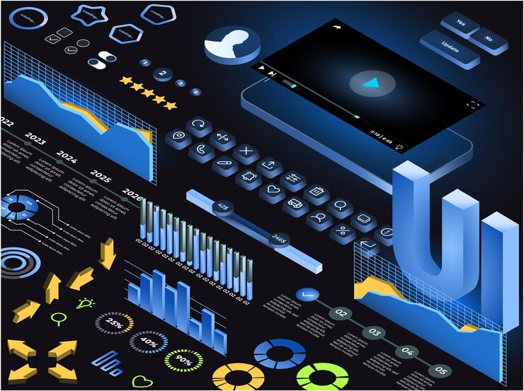 Vector this kit offers modern and stylish solutions for mobile and web application