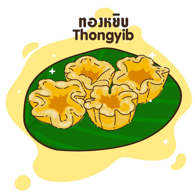 Vector thong yib thai dessert