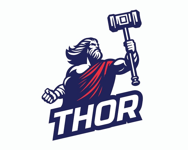 Vector thor, de god van de donder.