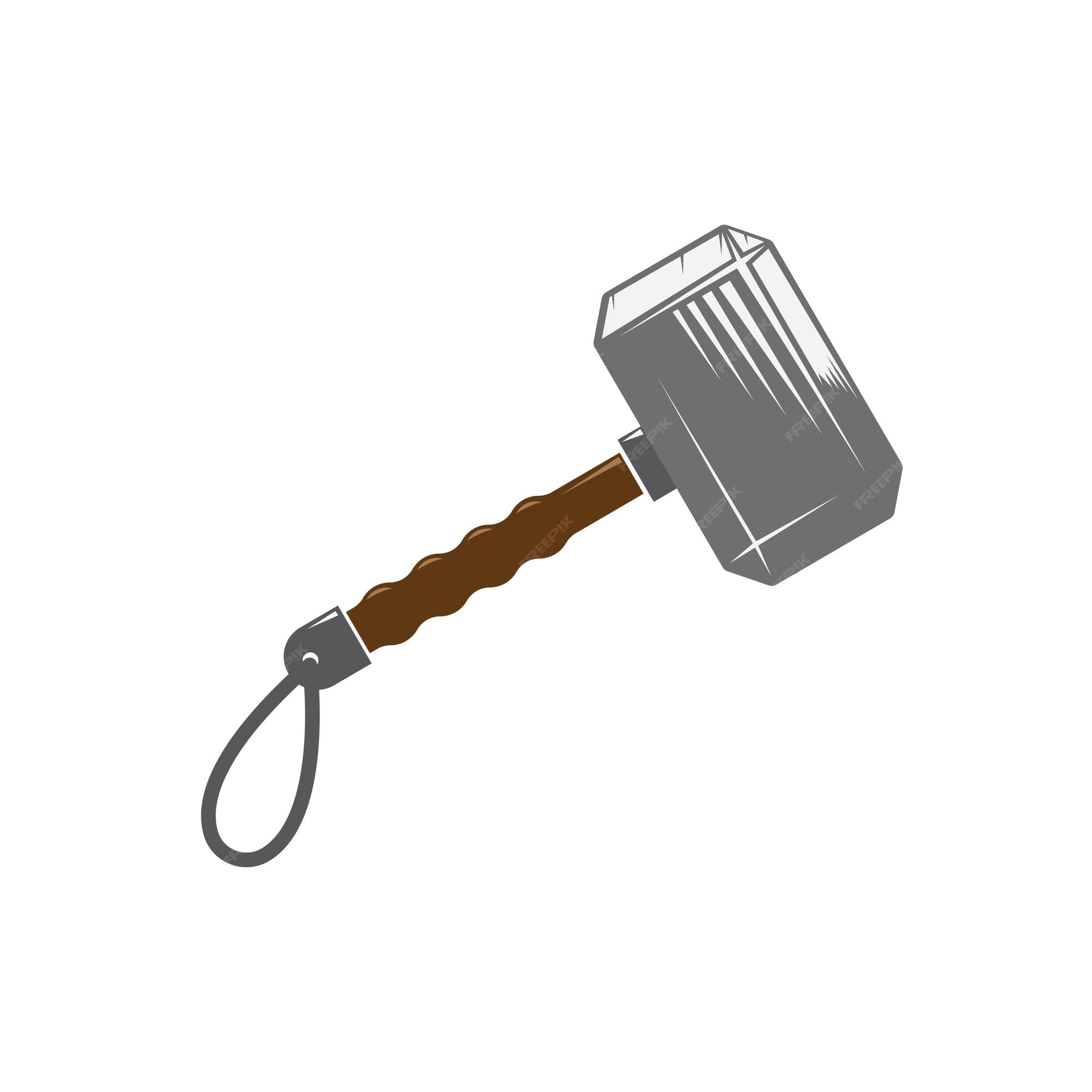 Premium Vector | Thor hammer icon vector illustration concept design template Premium Vector | Thor hammer icon vector illustration concept design template