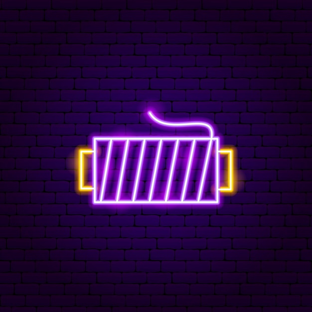 Vector thread neon sign