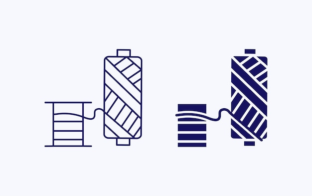 Thread roll illustration icon