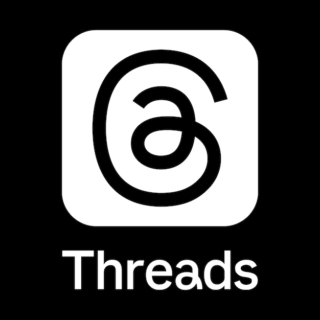Vettore threads logo vettoriale eps svg ai download gratuito logotipo dell'app threads logo dei thread instagram meta