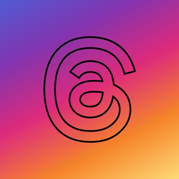 Threads logo vettoriale eps svg ai download gratuito logotipo dell'app threads logo dei thread instagram meta