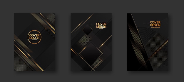 Vector three abstract elements cover design