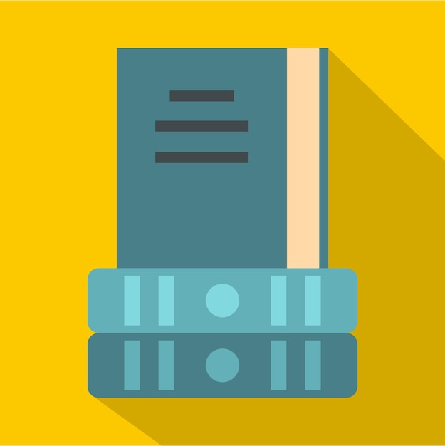 Three books icon Flat illustration of three books vector icon for web