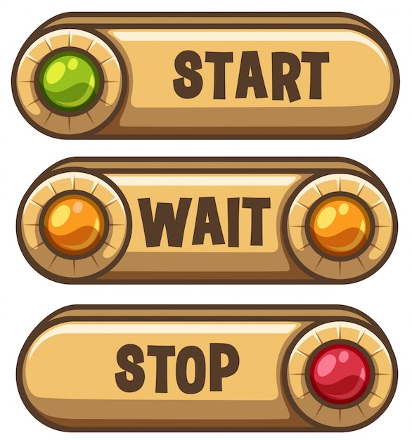 Wooden buttons for ui game, gui – MasterBundles