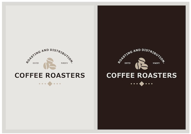 Three coffee beans logo design