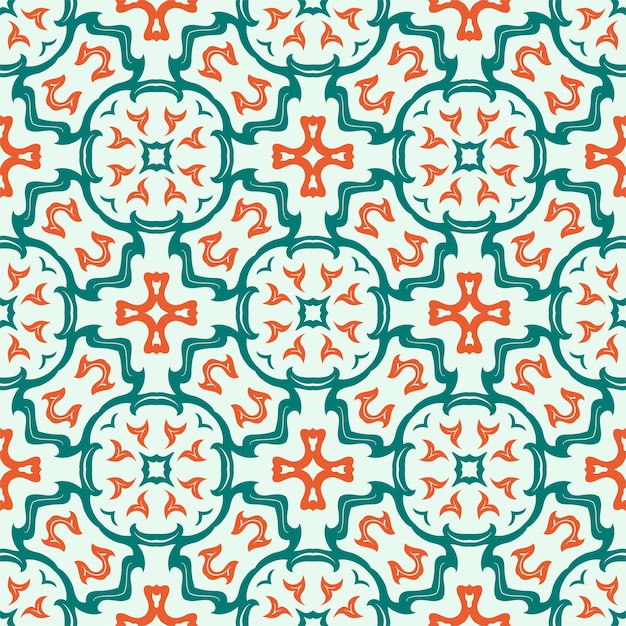 Three colors pattern ornament shape. Simple seamless abstract background