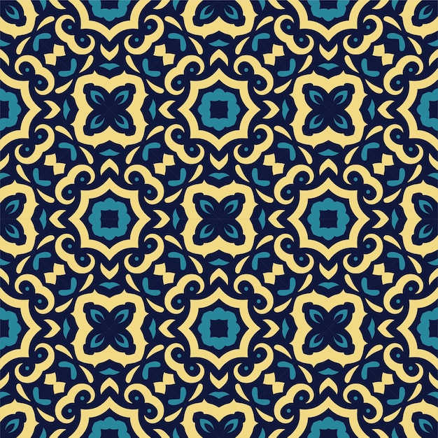 Three colors seamless abstract shape. simple pattern ornament background