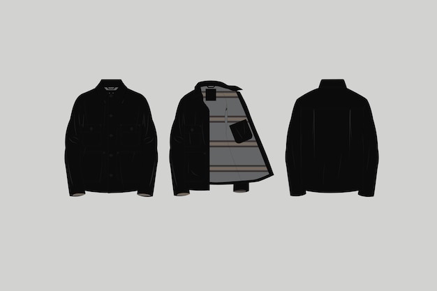 three different jackets are shown with one being worn by a man