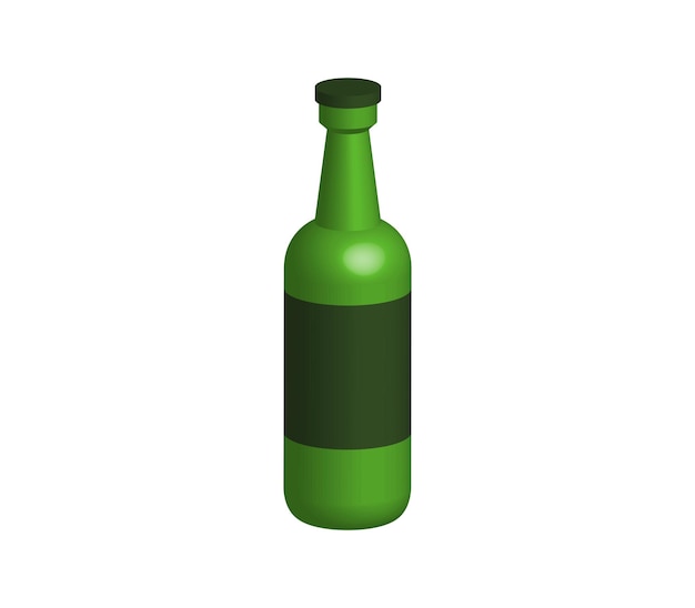 Three-dimensional beer bottle