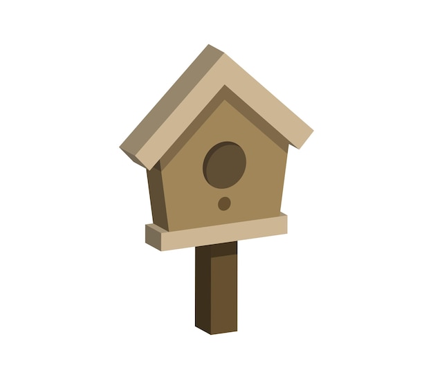 Three-dimensional bird house