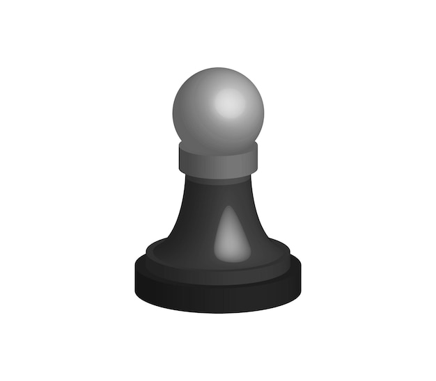 Three-dimensional chess pawn