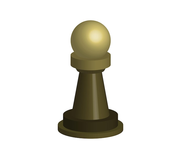 Three-dimensional chess pawn