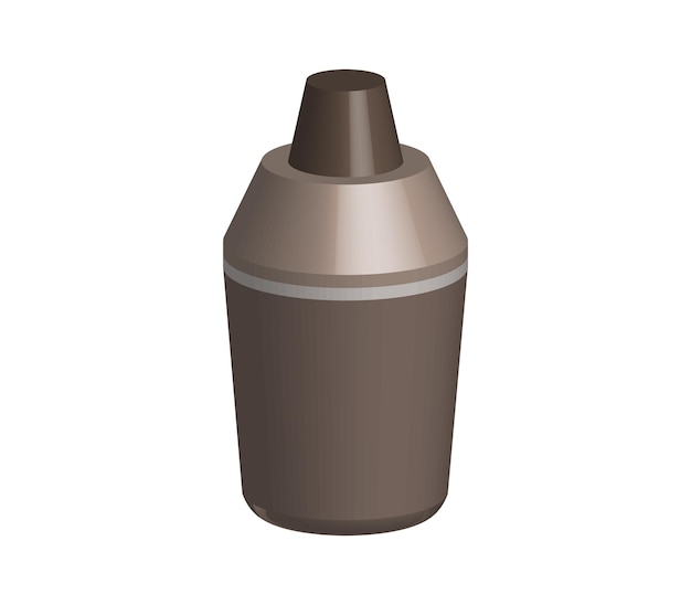 Vector three-dimensional cocktail shaker