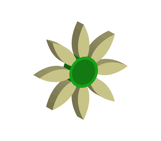 Three-dimensional flower