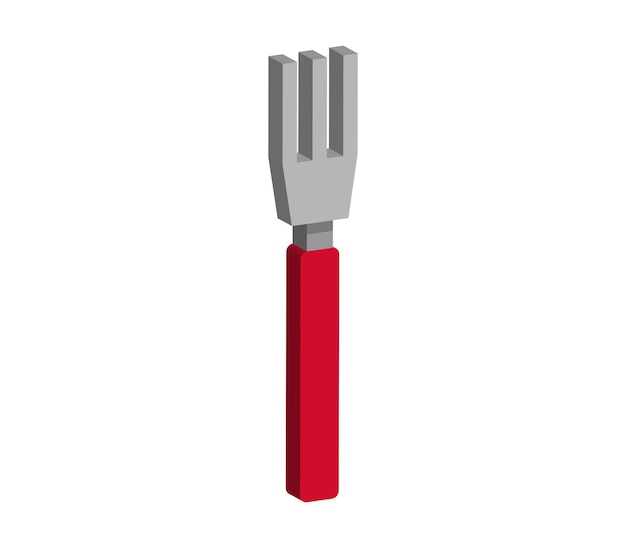 Three-dimensional fork