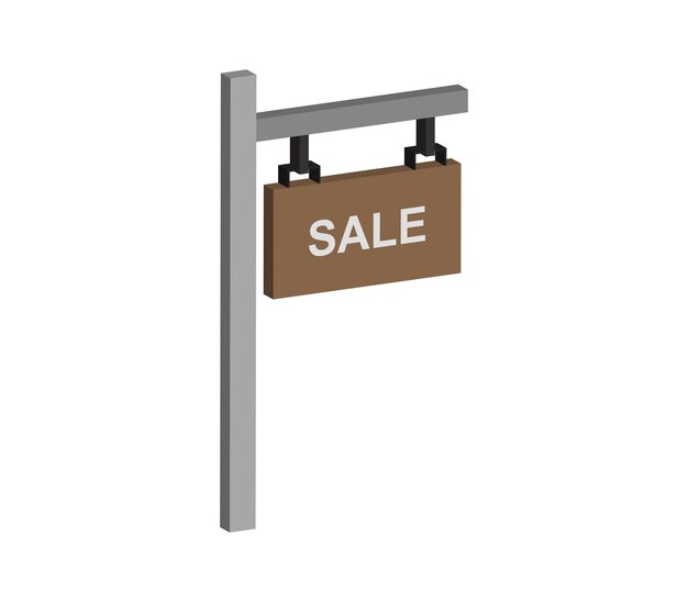 Three-dimensional sale sign