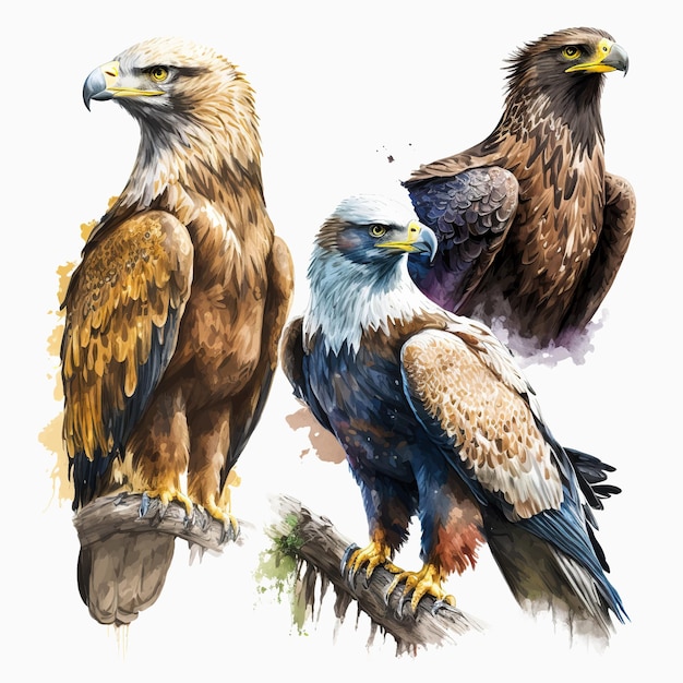 three eagles watercolor set