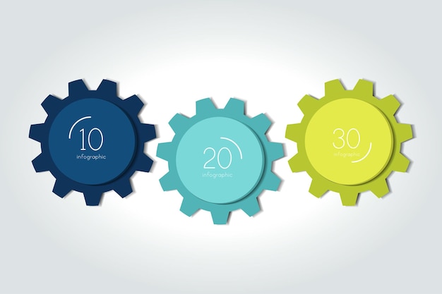 Three elements chart scheme diagram 3 Infographic template