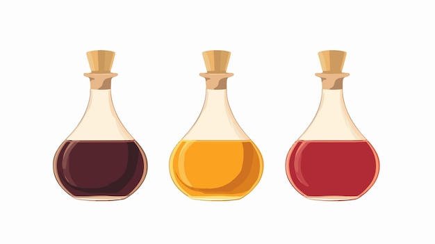 Three Flask Design Wide Angle Centered Composition for Lab Use