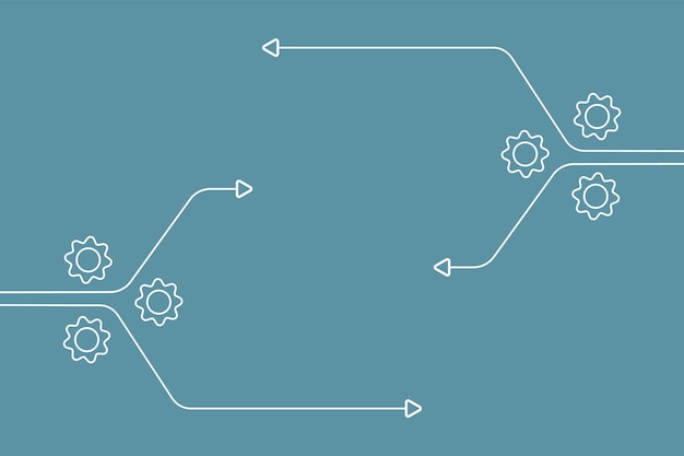 Three gear cog cogwheels demonstrate business process