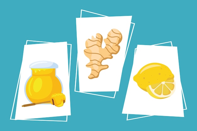 Three home remedies set icons