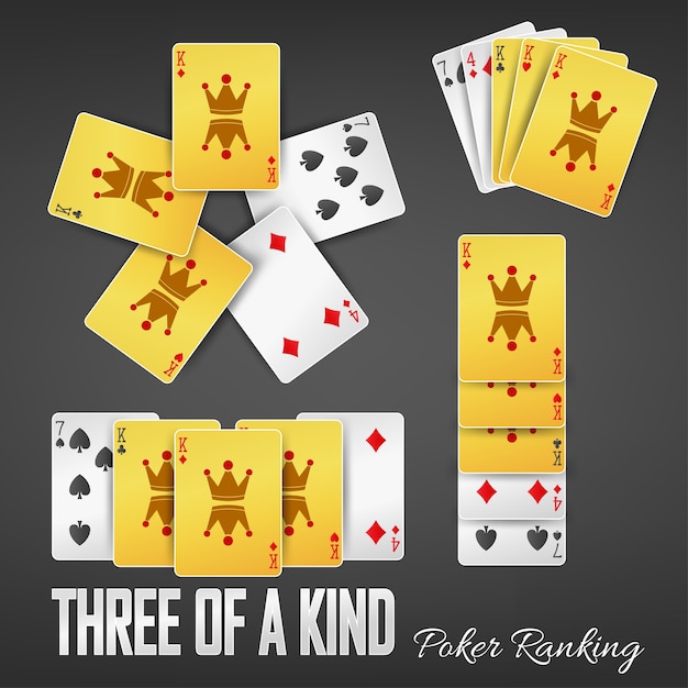 Three of a kind poker ranking casino sets