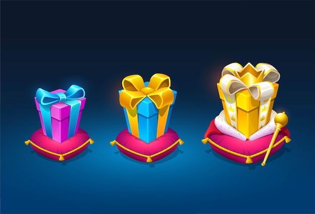 Три уровня подарочных коробок