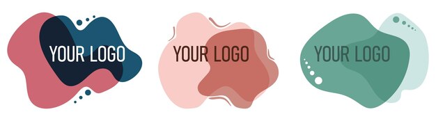 Three logo design options for clothing website booklet poster flyer label