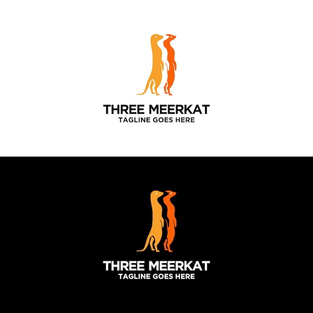 Three meerkat logo design inspiration