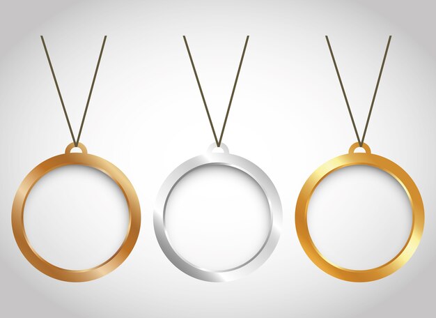 Vector three minimal necklaces icon image