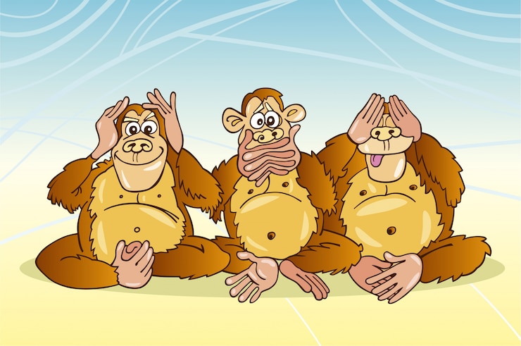 वेक्टर three monkeys