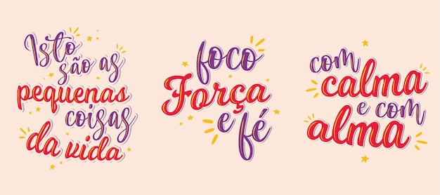 three motivational quote in portuguese