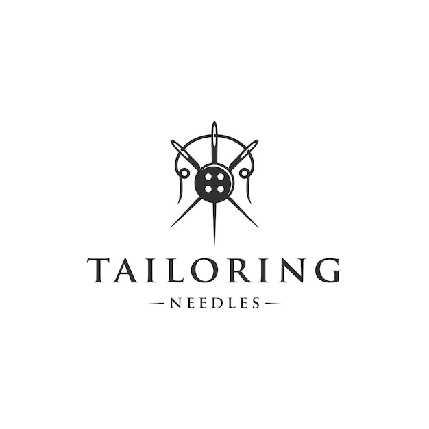 Three Needles Tailoring Logo Template