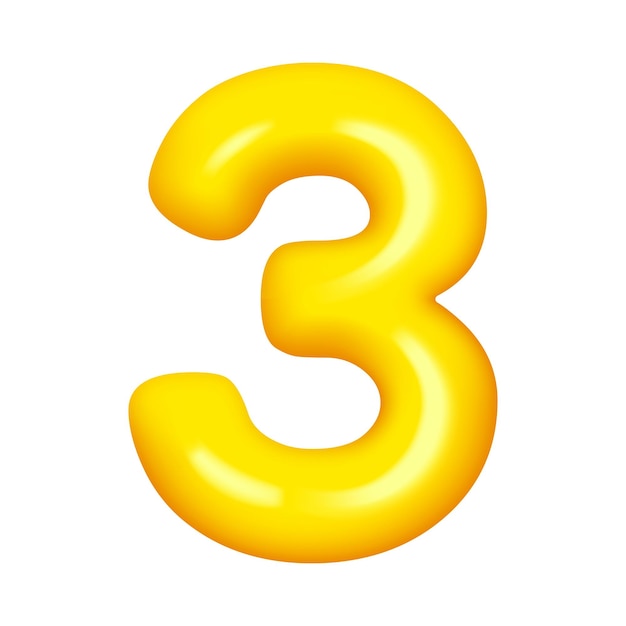 Three number d numeral third anniversary balloon