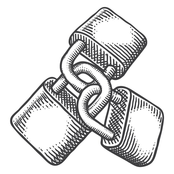 Vector three padlocks lineart
