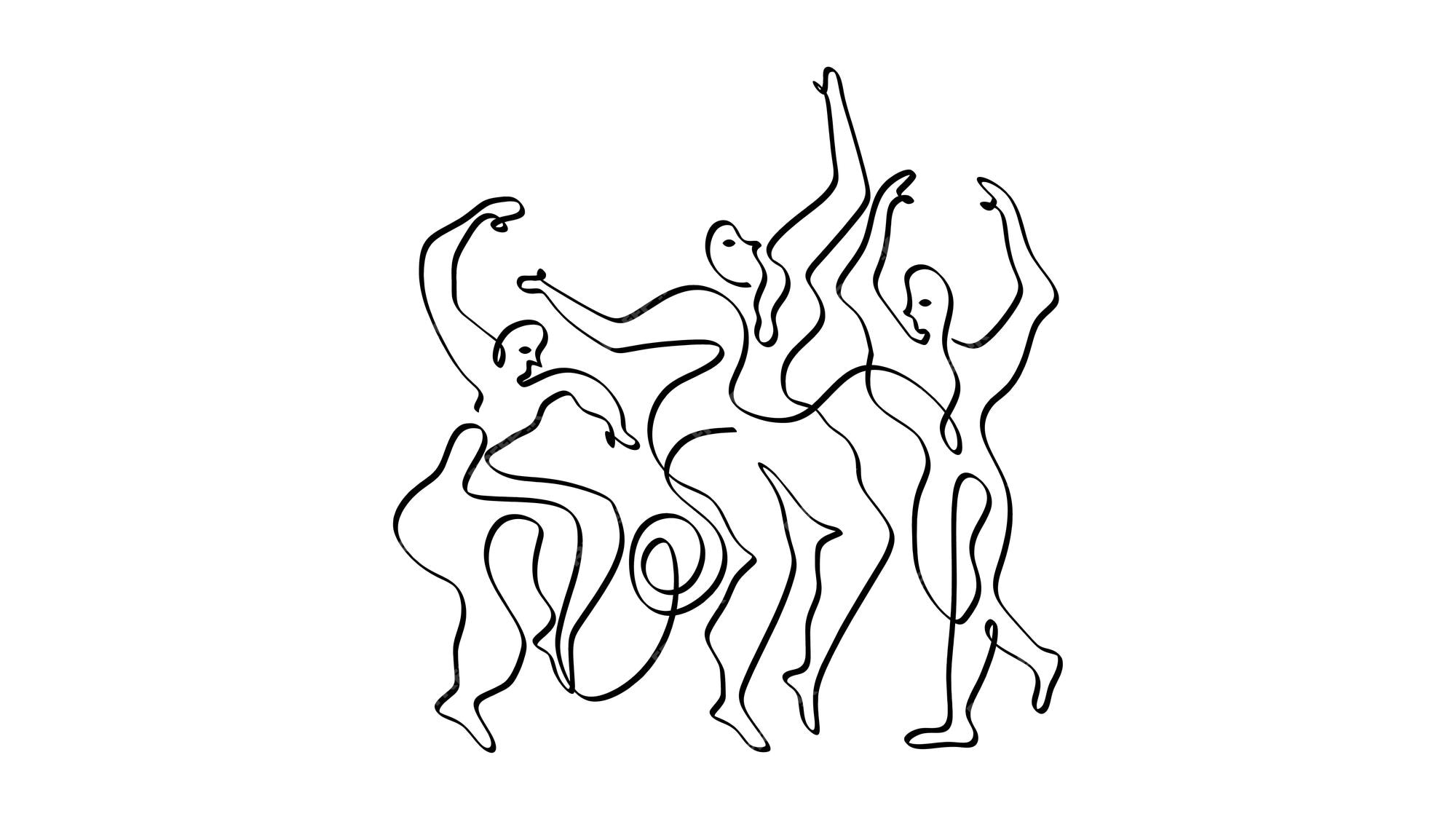 One continuous single line drawing of dancing people picasso. 20120673 Vector  Art at Vecteezy
