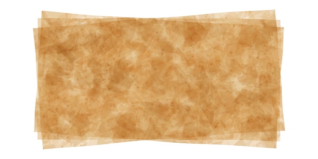 Three sheets of greaseproof brown paper with grunge texture