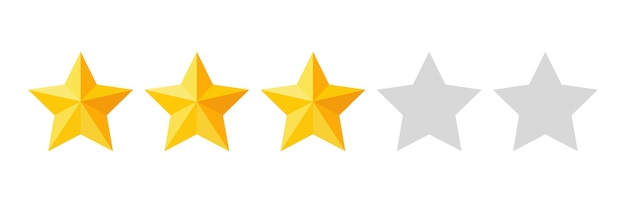 Three stars rating button