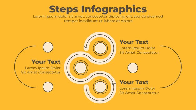 three steps circle infographic business presentation template