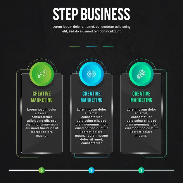 Three Steps Infographics