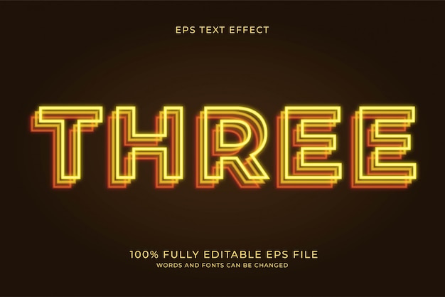 three text effect