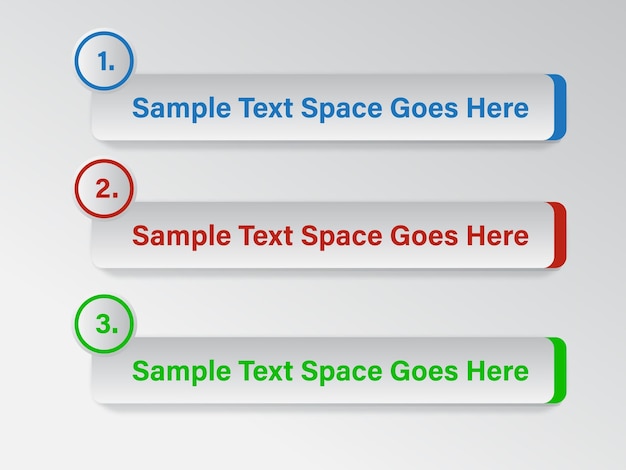 Three types of headline header template design