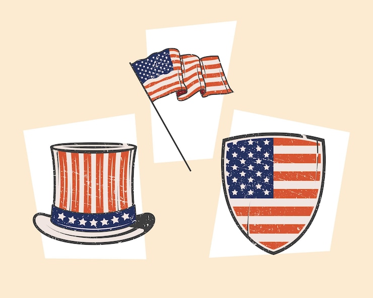 Вектор три иконы сша