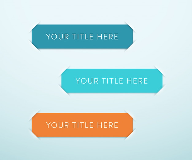 Vector three vector colorful banner blank text box templates
