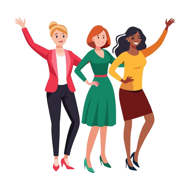 three women celebrating christmas