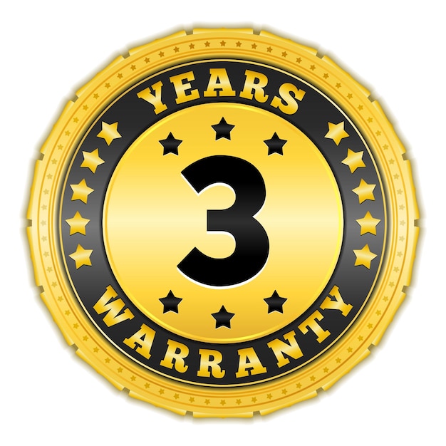 Three Years Warranty Badge