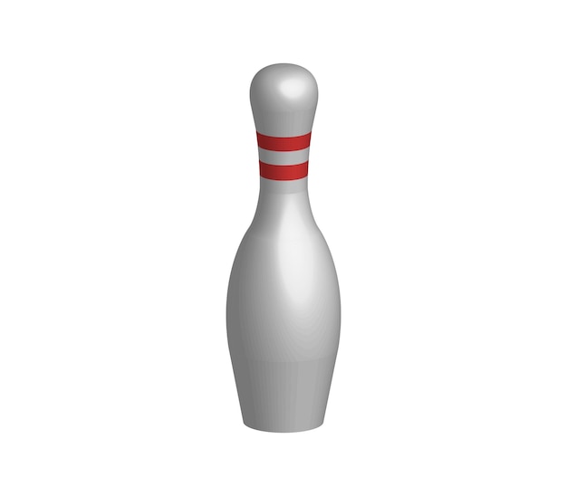 Vector threedimensional bowling pin